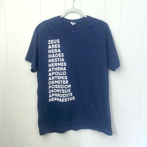 Greek God Goddesses Graphic Tshirt Namestack Mythology 100% Cotton Unisex XL